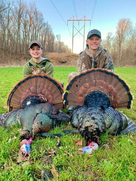 Hunter Branca and Tanner Block(nephew). Jody Harrison snakewood pot call.jpg